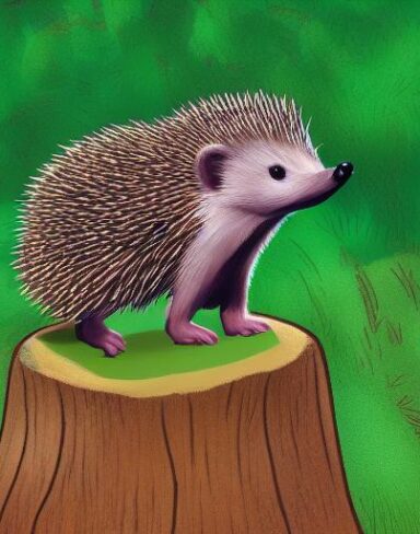 Hedge on a stump in woodland