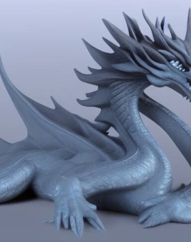 Ice sculpture of a ice dragon