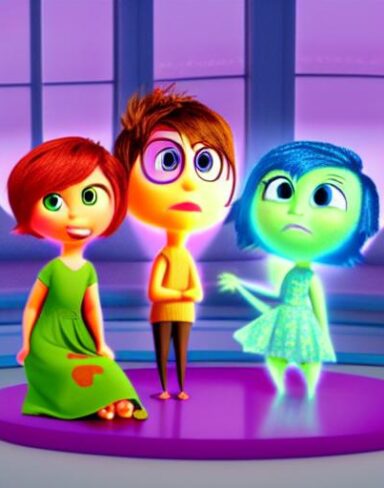 Inside out Disney characters in a movie