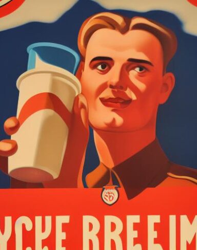 Man holding a cup of ice cream