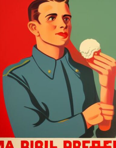 Man holding an ice cream