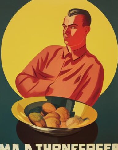 Man in front of a bowl
