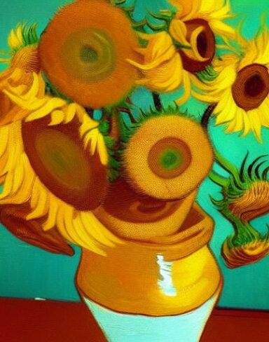Painting of sunflowers