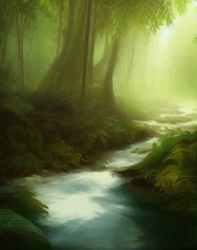 Stream running through the forest