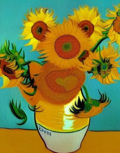 Sunflowers painting