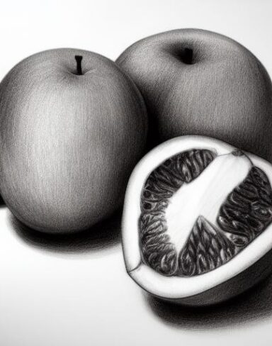The drawing of some fruits