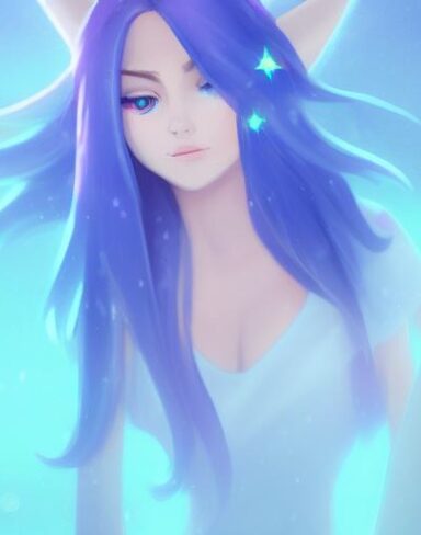 A beautiful and clean face woman with long hair that is standing in the snow