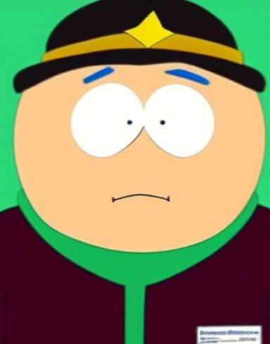 A cartoon character of south park from America