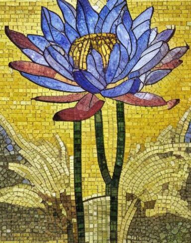 A flower in a mosaic style