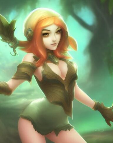 A girl that is standing in the grass