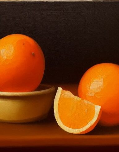 A painting of a oranges