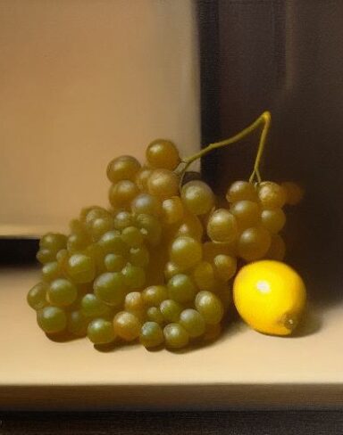 A painting of grapes