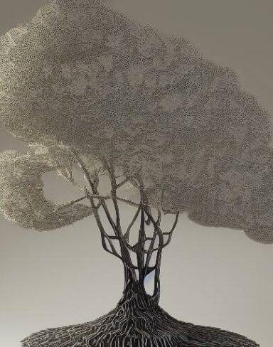 A paper art of tree