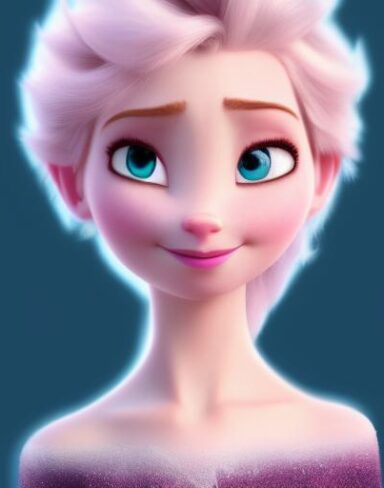 A person with pink short hair