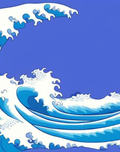 A picture of a big wave in the ocean