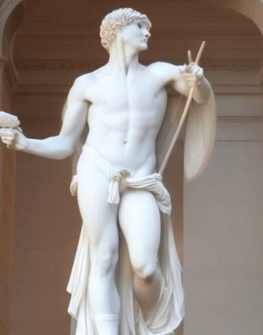 A white statue male