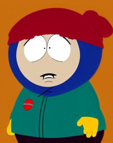 South park cartoon character from animated show