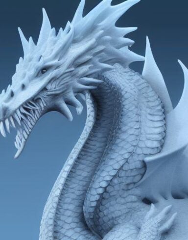 A dragon an ice sculpture