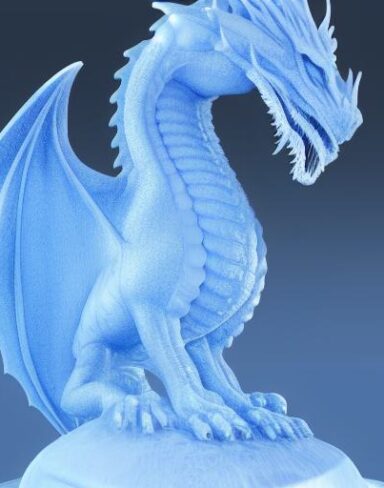 A dragon ice sculpture