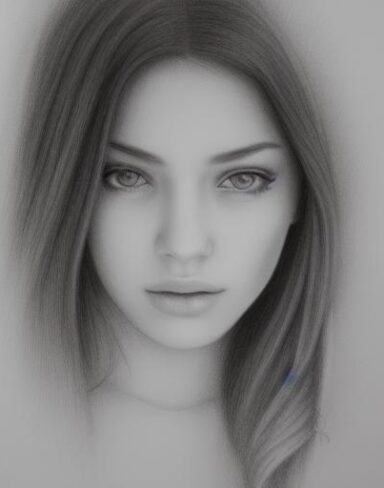 A drawing of a gorgeous girl