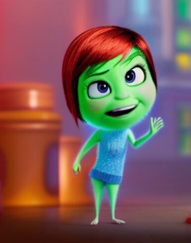 An inside out character