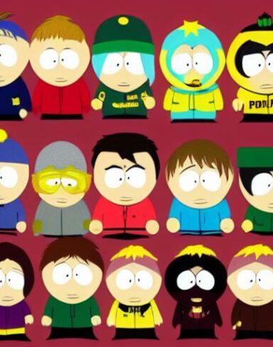 Cartoon characters of south park of American animated television