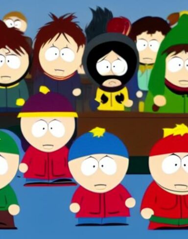 Cartoon characters south park of American animated television