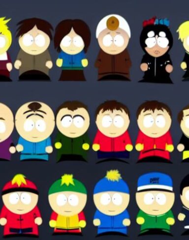 Cartoon characters south park of American animated television