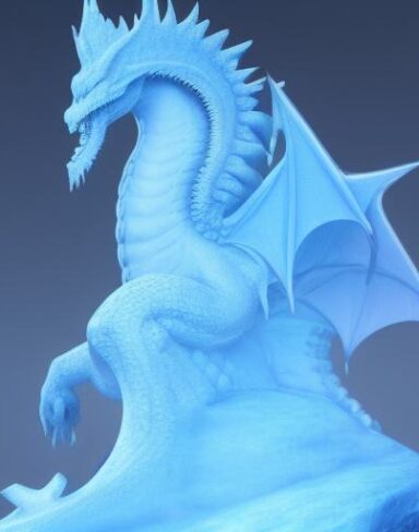 Dragon ice sculpture