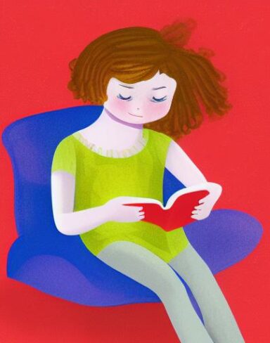 Girl reading a book