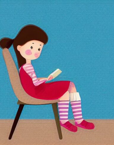 Girl sitting on a chair