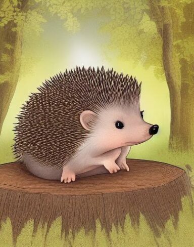 Hedge on a stump in woodland