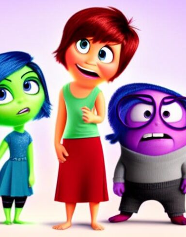 Inside out Disney characters in a movie