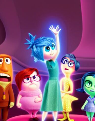 Inside out Disney characters in a movie