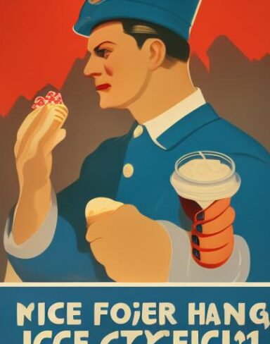 Man holding an ice cream