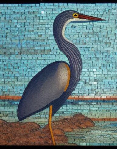 One bird that is standing in the water