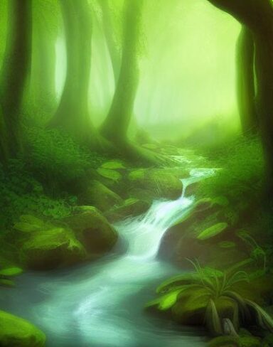 Stream running through the forest