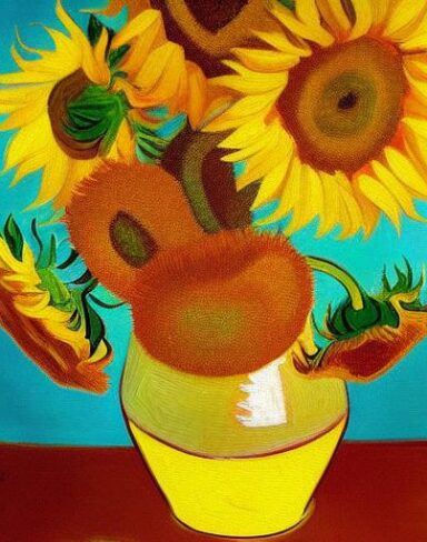 Sunflowers painting