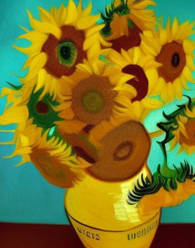 Sunflowers painting
