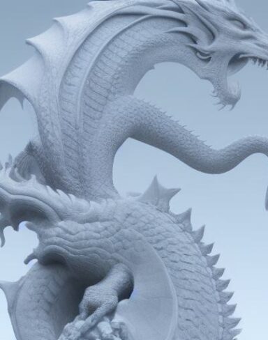 The dragon ice sculpture