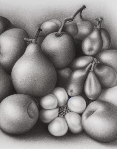 The drawing of fruits