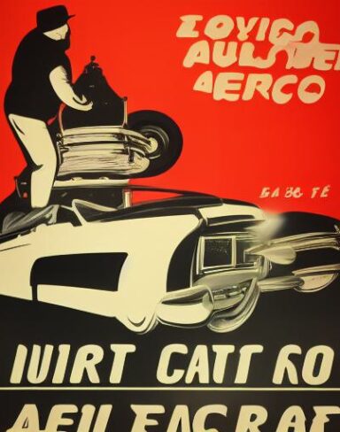 The vintage poster of an auto service