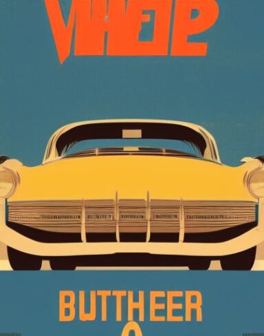 Vintage poster of vehicle