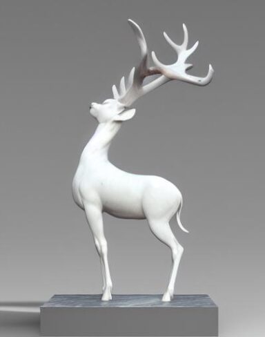 White deer statue