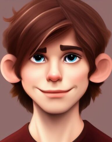 A brown hair boy