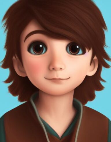 A brown hair boy