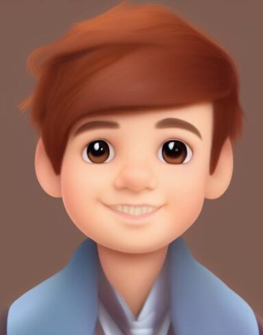 A brown hair boy