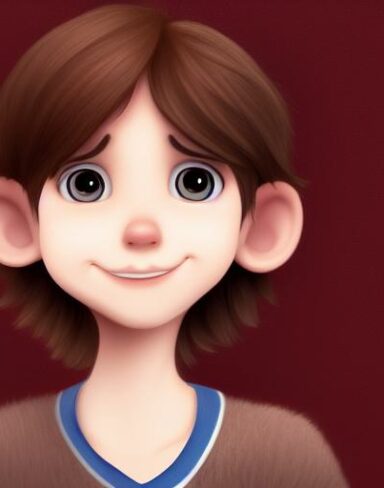 A brown hair boy