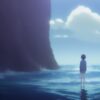 A couple of people that are standing in the sea A couple of people that are standing in the sea