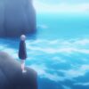 A couple of people that are standing in the sea A couple of people that are standing in the sea